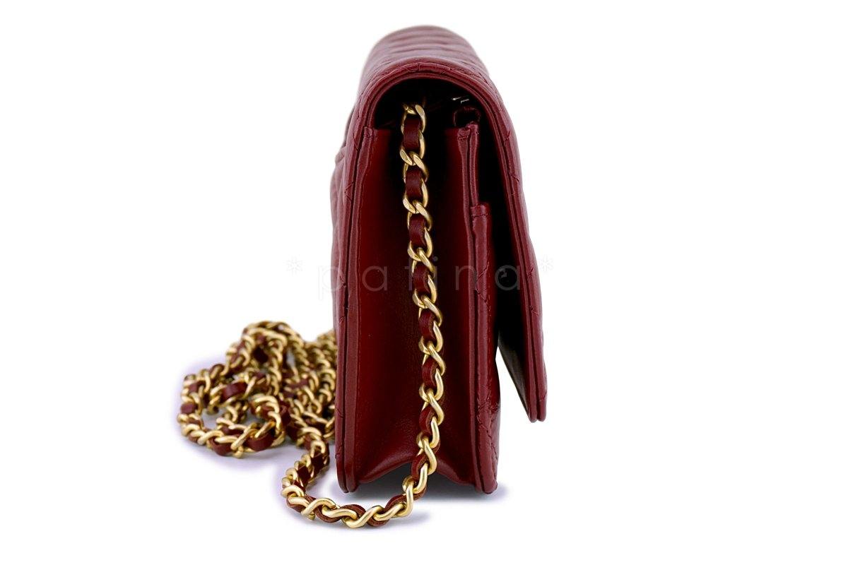 NIB 18P Chanel Red Classic Reissue WOC Wallet on Chain Bag
