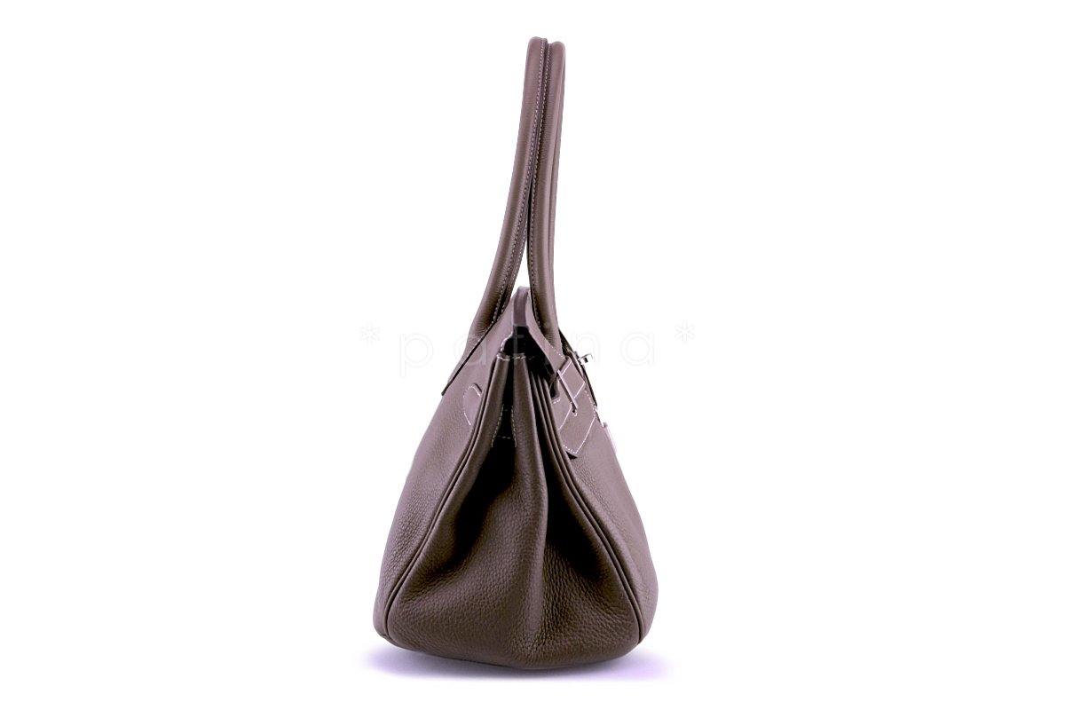 Hermes Etoupe 42cm Shoulder Birkin 2 JPG Bag PHW "O" Stamp