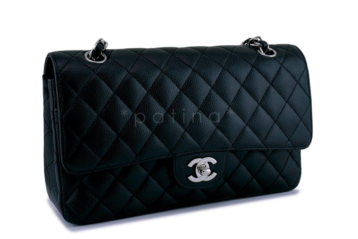 Chanel Black Caviar Medium Classic Double Flap Bag SHW