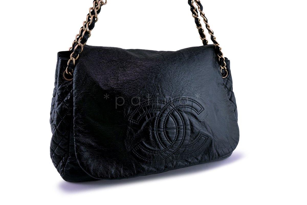 Chanel Patent Large Rock and Chain Flap Bag