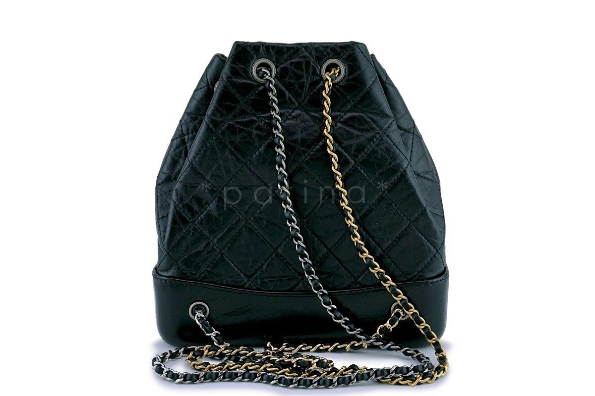 NIB Chanel Black Gabrielle Backpack Small Bag