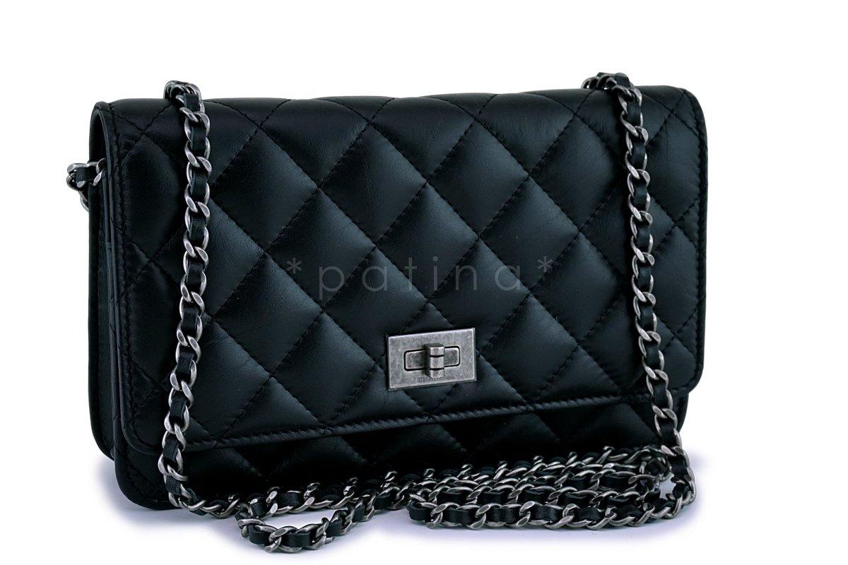 New Chanel Black Classic Reissue WOC Wallet on Chain Bag RHW 62845