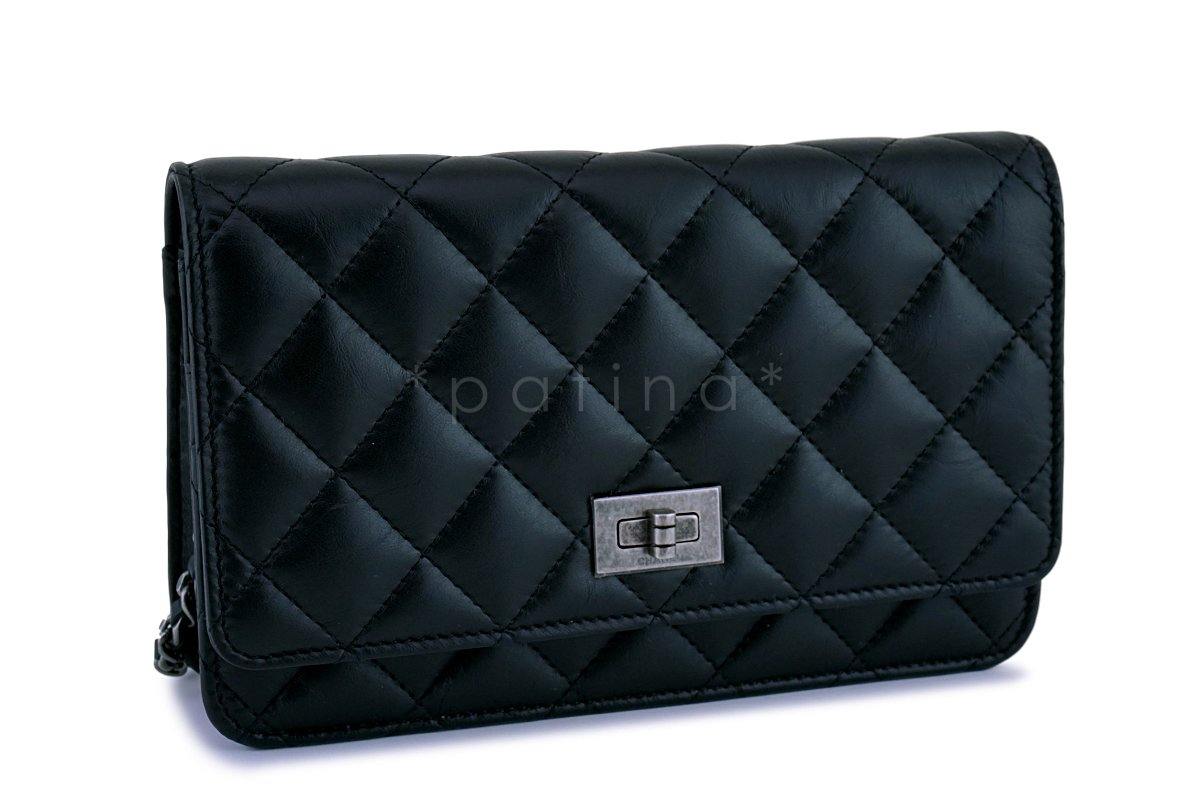 New Chanel Black Classic Reissue WOC Wallet on Chain Bag RHW 62845