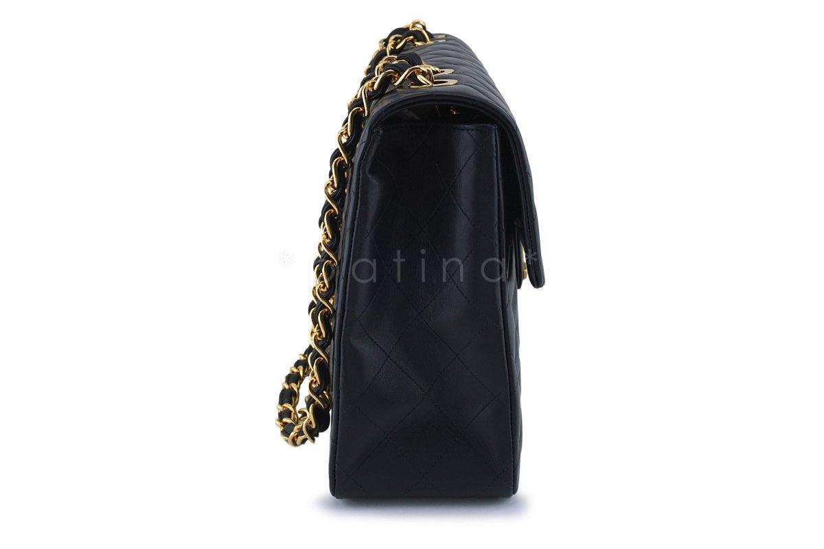 Chanel Vintage Black Maxi Jumbo XL Classic Flap Bag 24k GHW