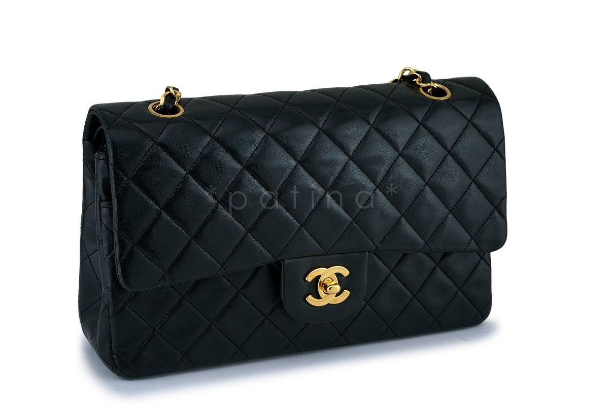 Chanel Black Medium Classic Double Flap Bag 24k GHW