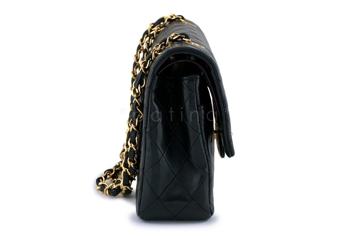 Chanel Black Medium Classic Double Flap Bag 24k GHW