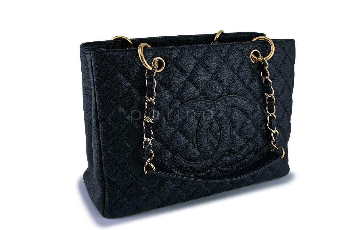 Chanel Black Caviar Grand Shopper Tote GST Bag 24k GHW