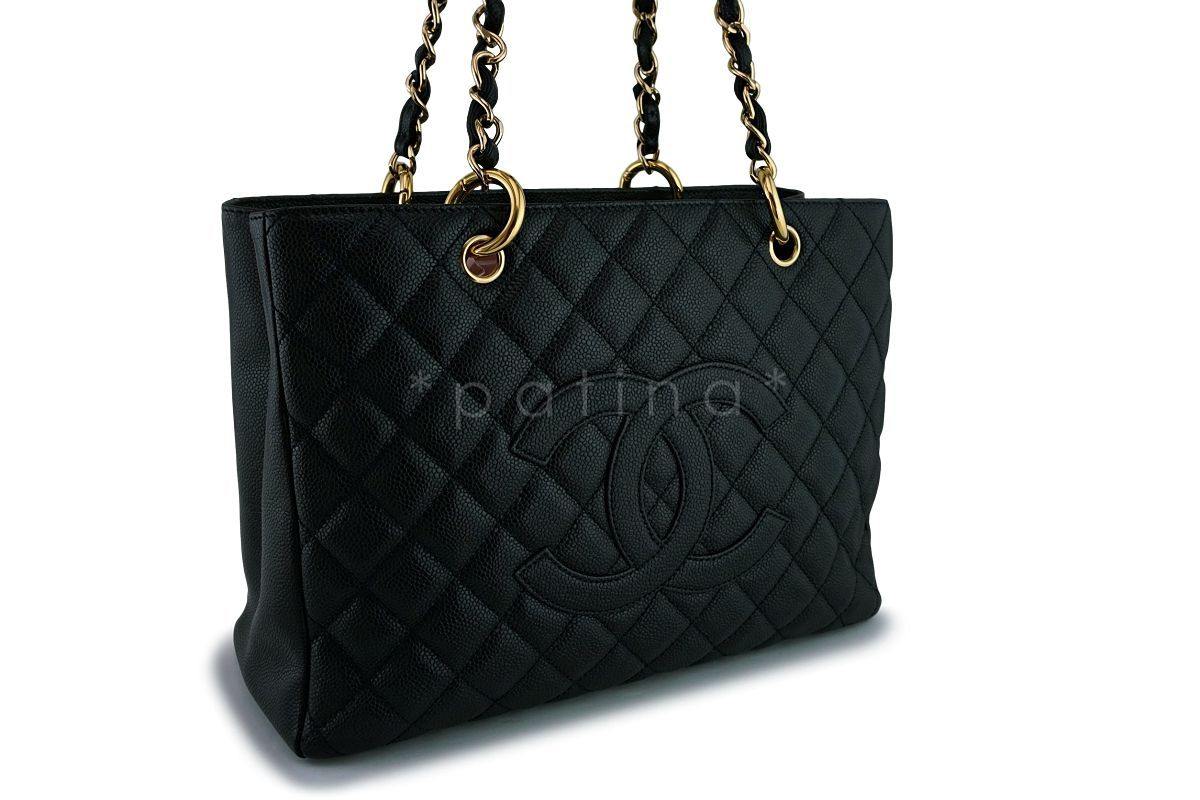 Chanel Black Caviar Grand Shopper Tote GST Bag 24k GHW