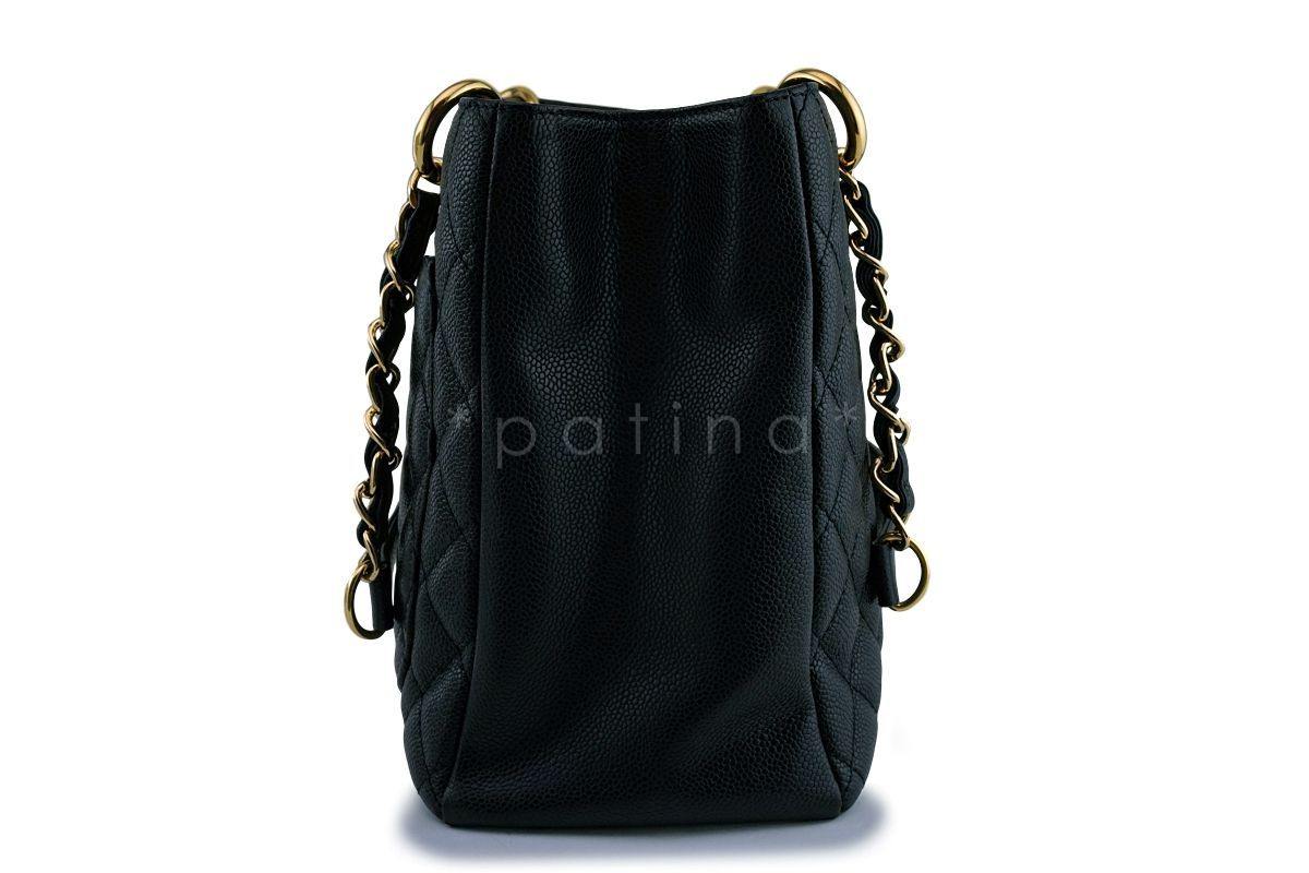 Chanel Black Caviar Grand Shopper Tote GST Bag 24k GHW