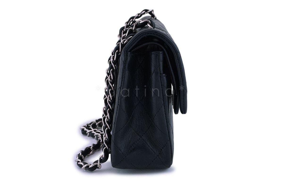 Chanel Black Lambskin Small Classic Double Flap Bag SHW