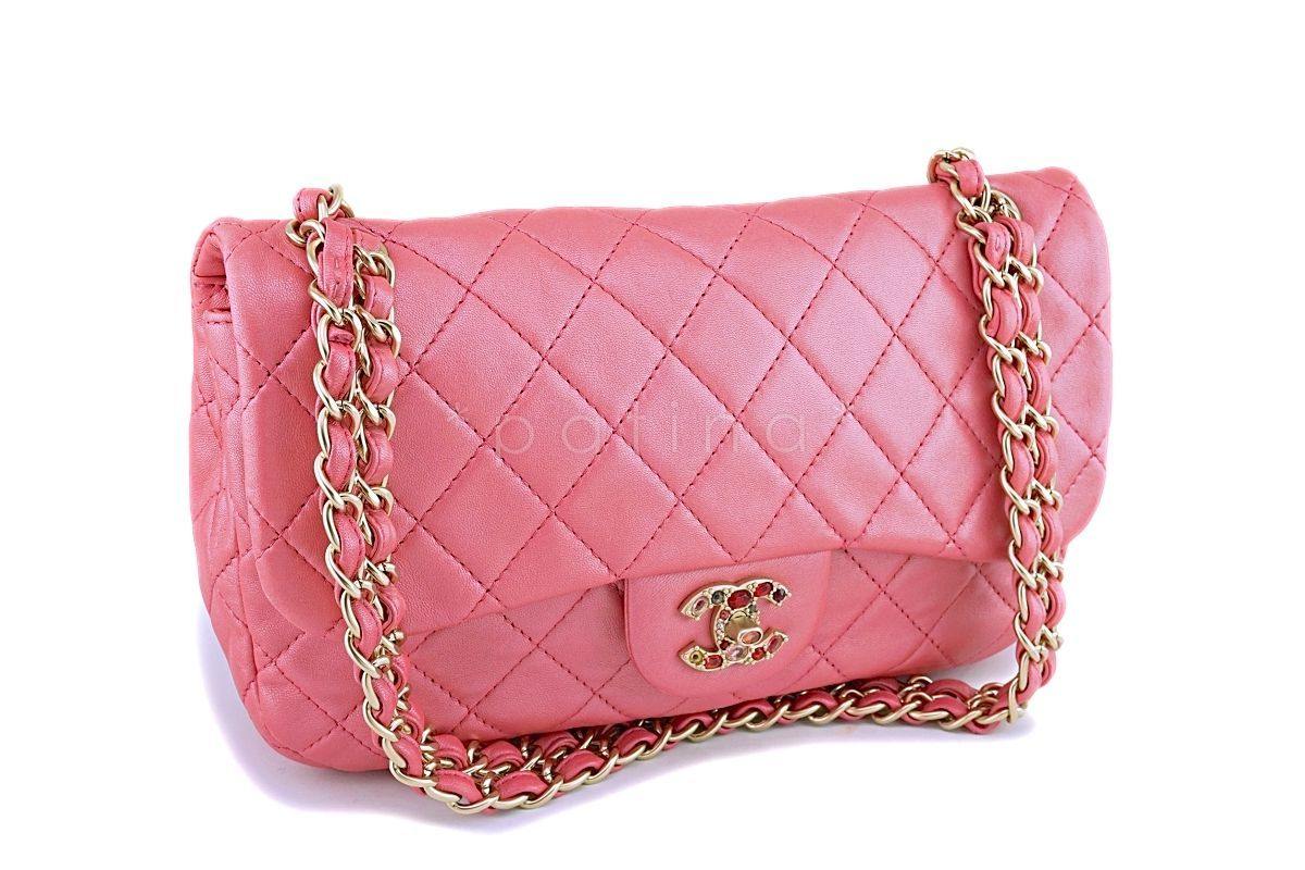 Chanel Pearly Pink Classic Jeweled Flap Bag