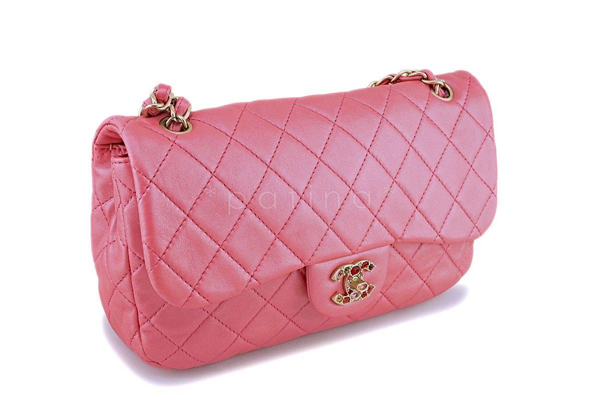 Chanel Pearly Pink Classic Jeweled Flap Bag