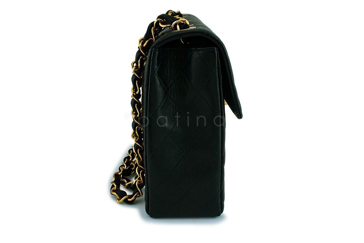 Rare Chanel Vintage Black Classic Jumbo Flap Bag 24k GHW