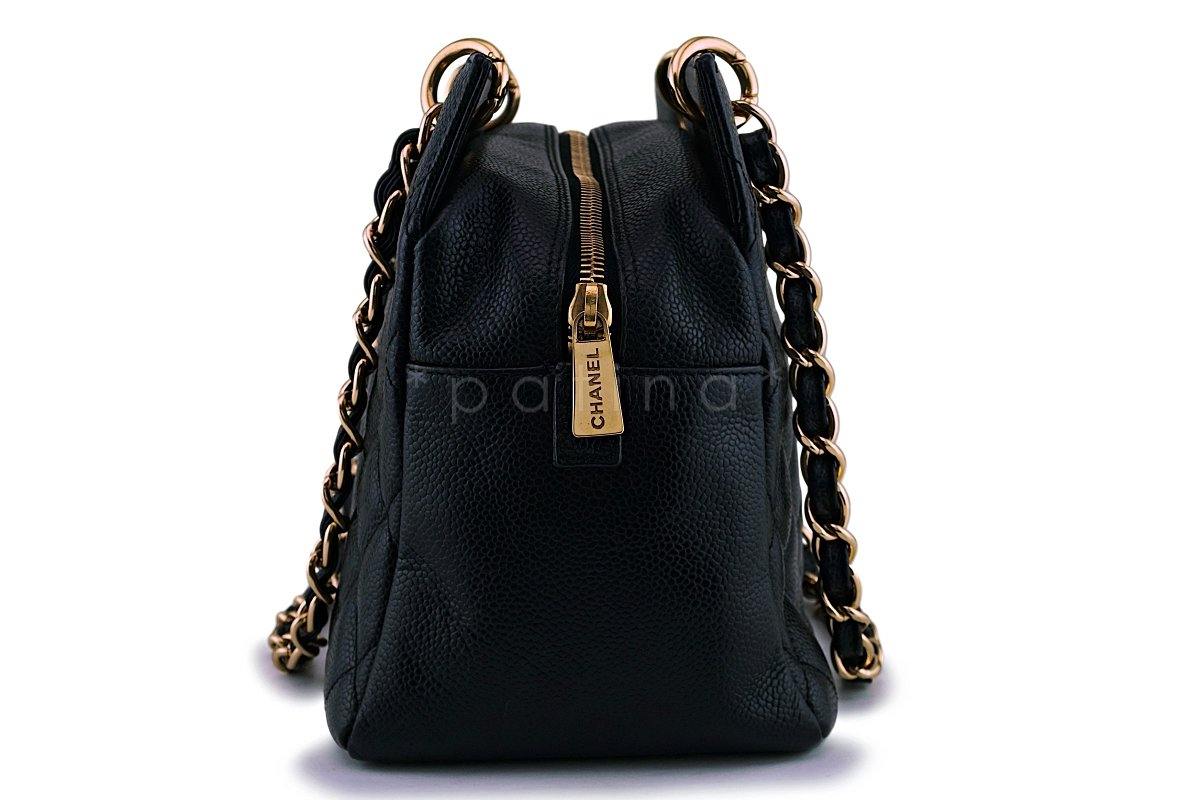 Chanel Black Caviar Classic Petite Timeless Shopper Tote Bag GHW