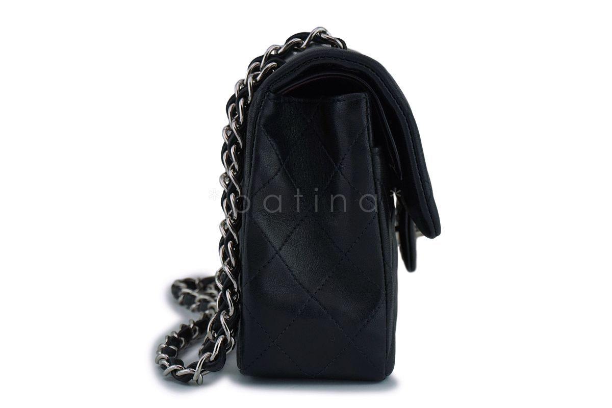 Chanel Black Lambskin Small Classic Double Flap Bag SHW