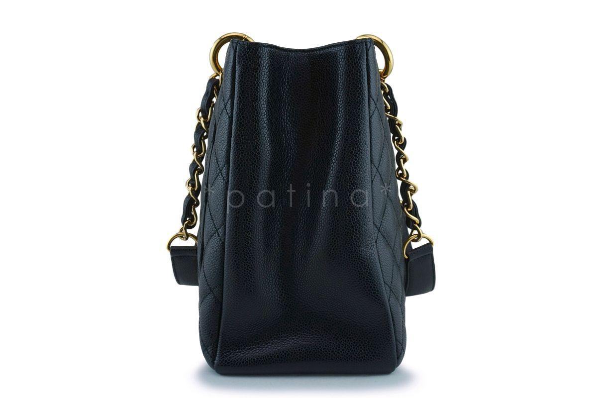 Chanel Black Caviar Grand Shopper Tote GST Bag GHW