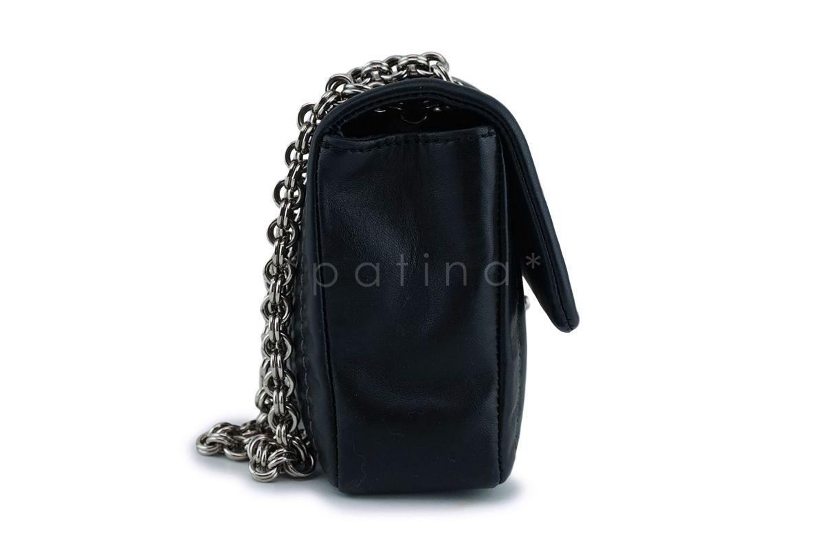 Chanel Black Lambskin Mademoiselle East West Classic Flap Bijoux Chain Bag SHW
