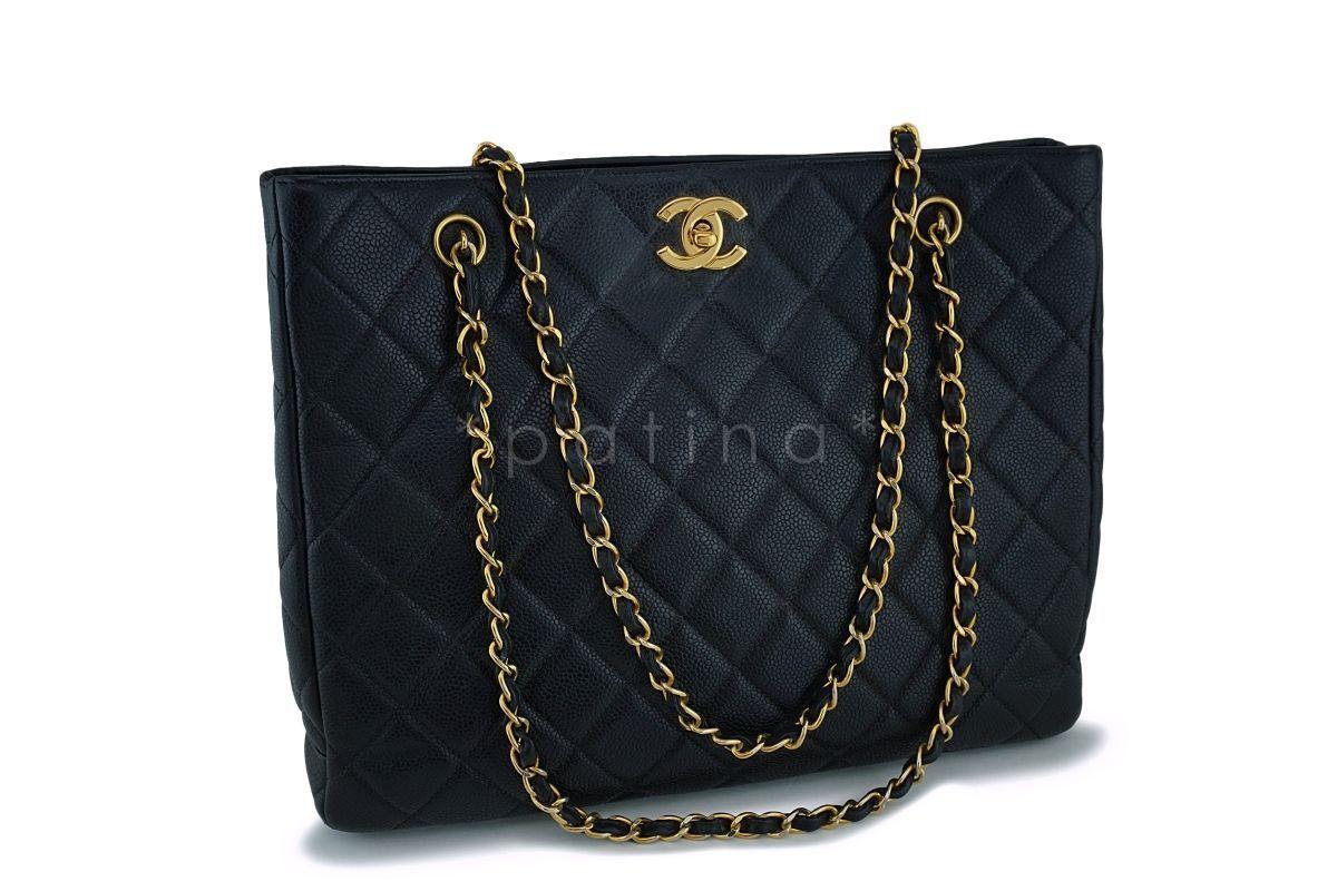 Chanel Black Caviar Timeless Classic Tote Bag 24k GHW
