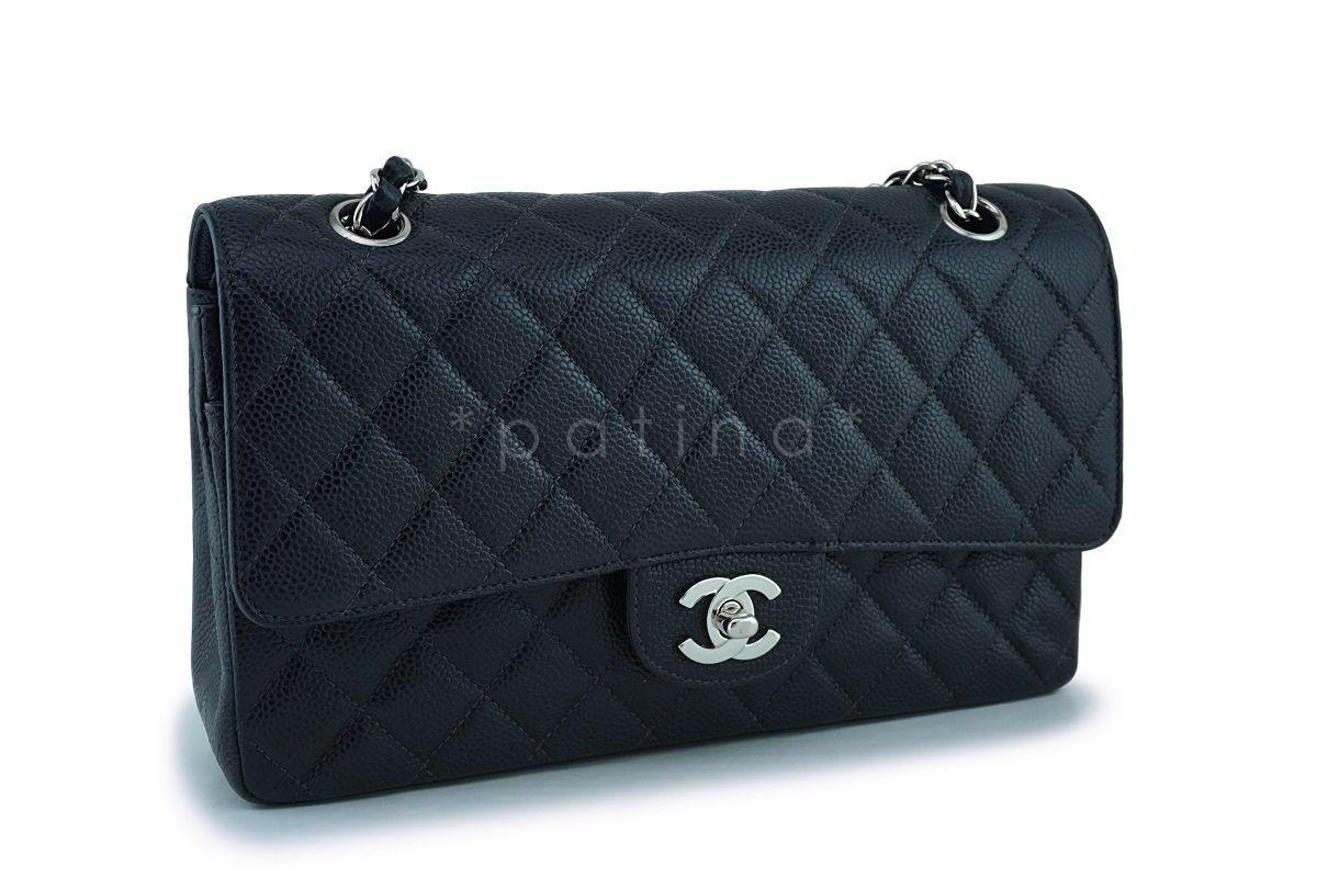 Chanel Black Caviar Medium Classic Double Flap Bag SHW