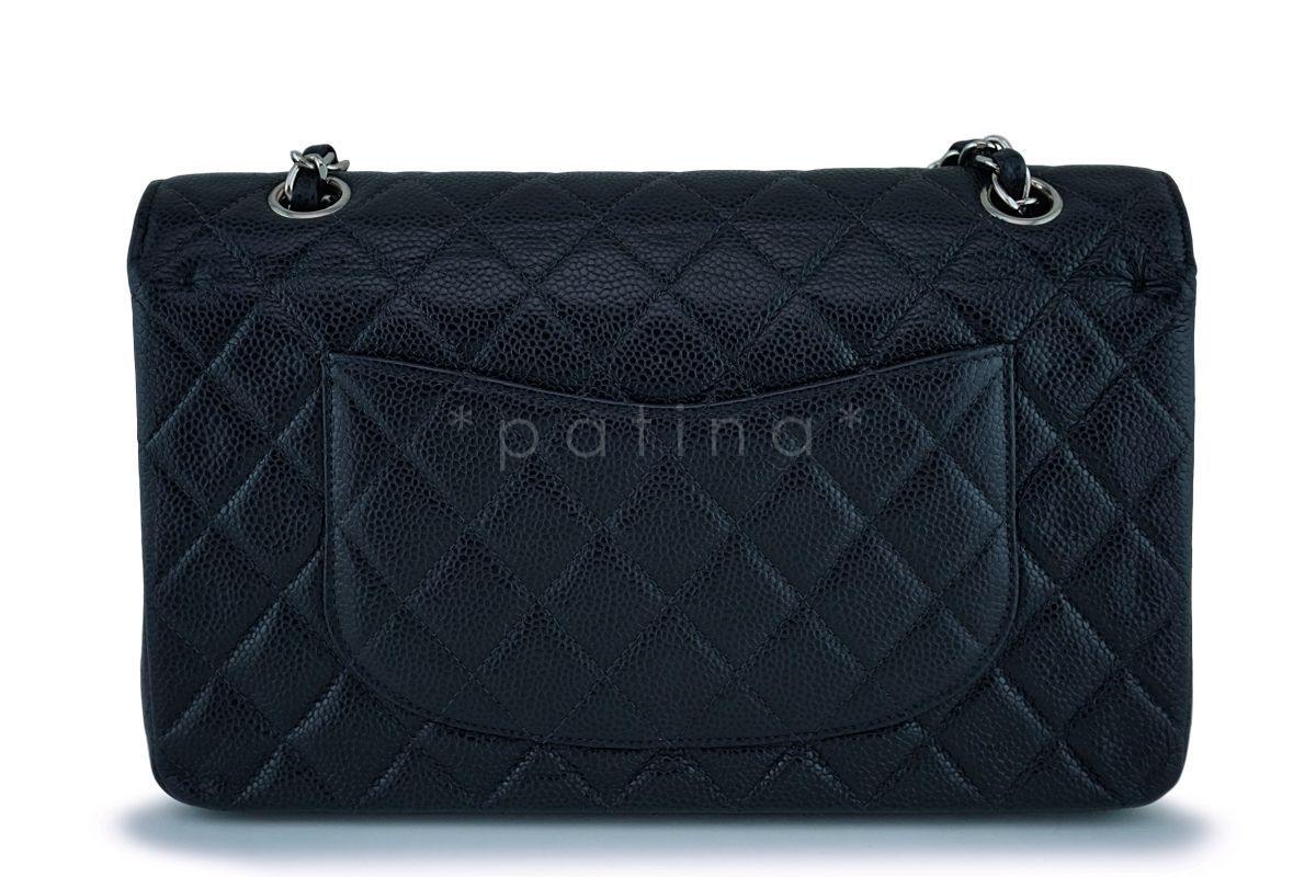 Chanel Black Caviar Medium Classic Double Flap Bag SHW