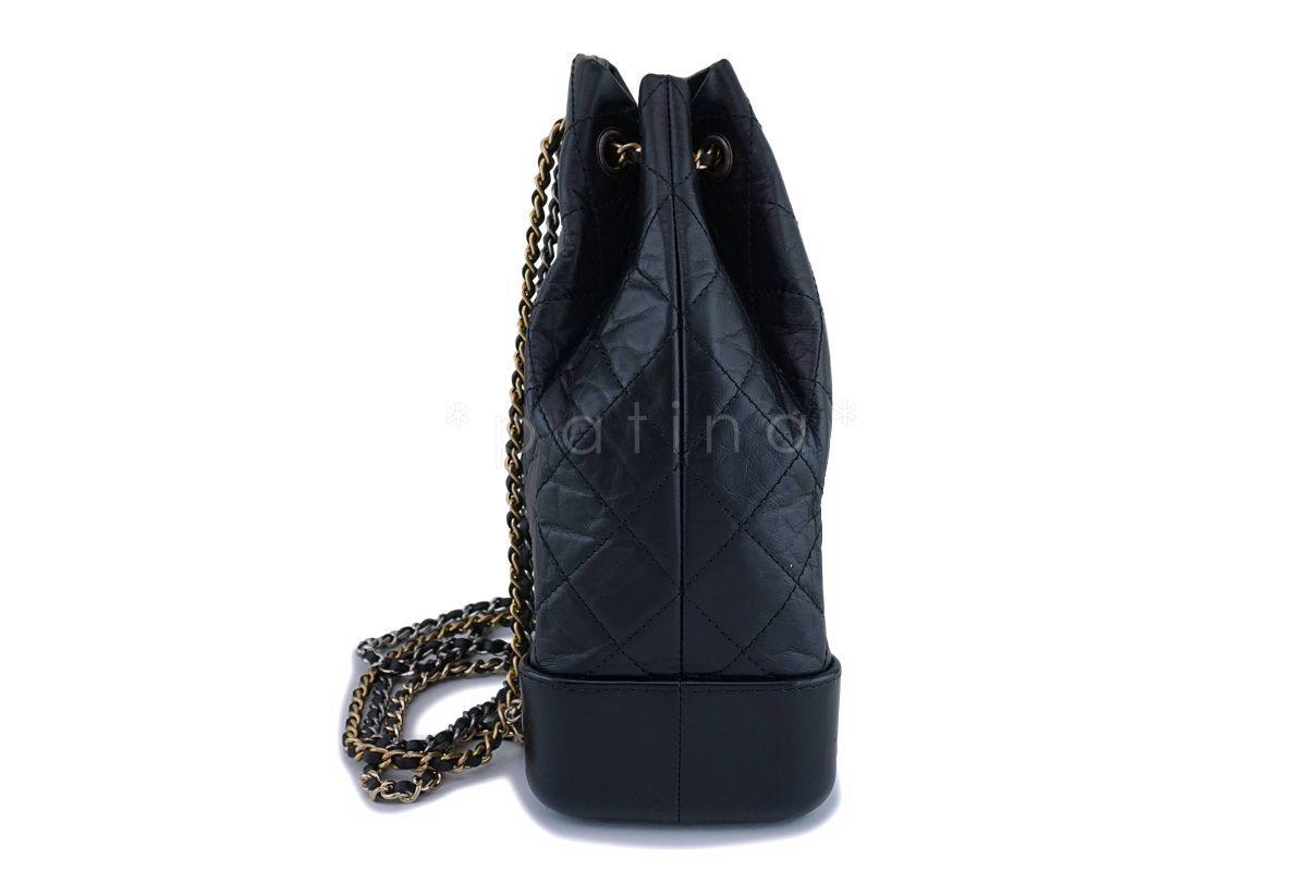 Chanel Black Medium Gabrielle Backpack Rucksack Bag