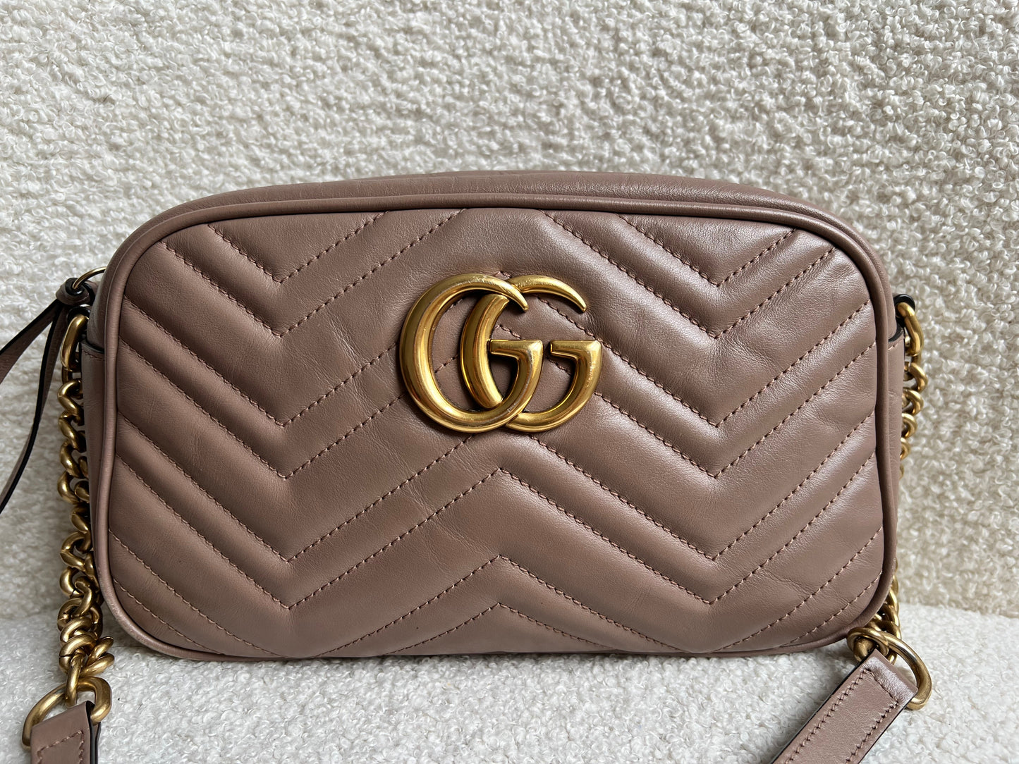 Gucci GG Marmont Dusty Pink Small Shoulder Bag (RRP £1440)