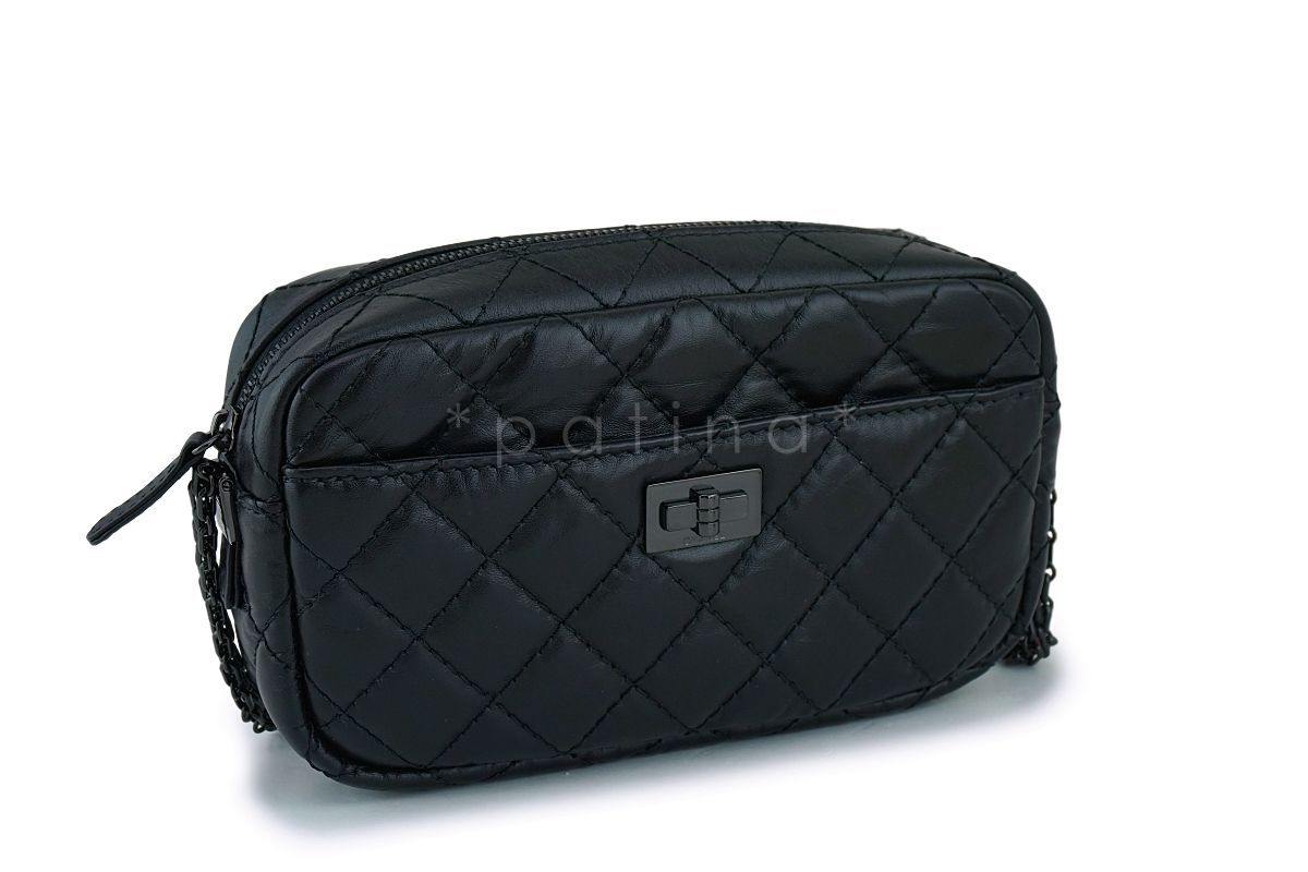 Chanel So Black Mini Reissue 2.55 Camera Case Crossbody Bag