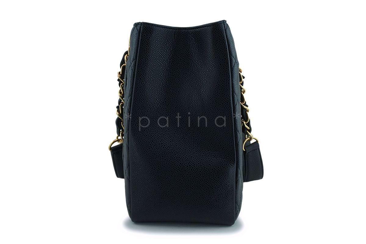 Chanel Black Caviar Classic Grand Shopper Tote GST Bag GHW