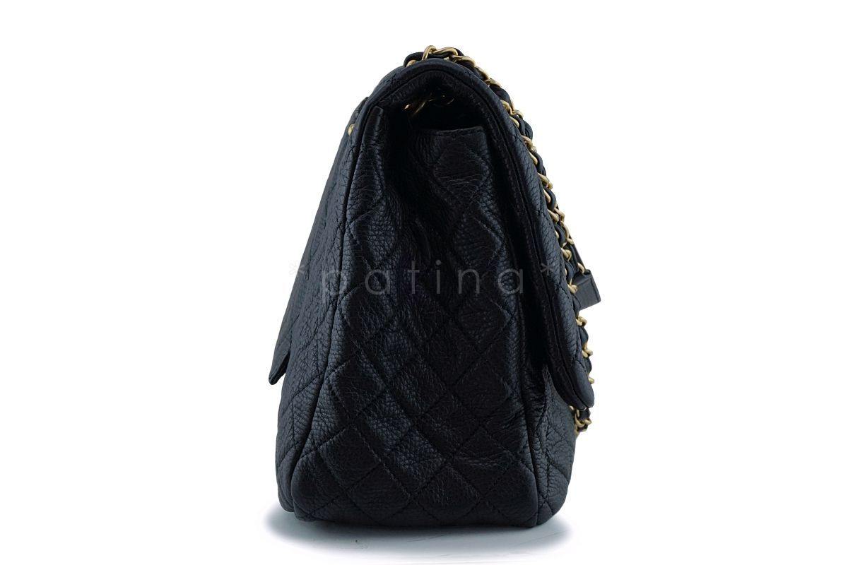 Chanel Black Ltd Airlines Runway Travel XXL Classic Flap Bag GHW U92