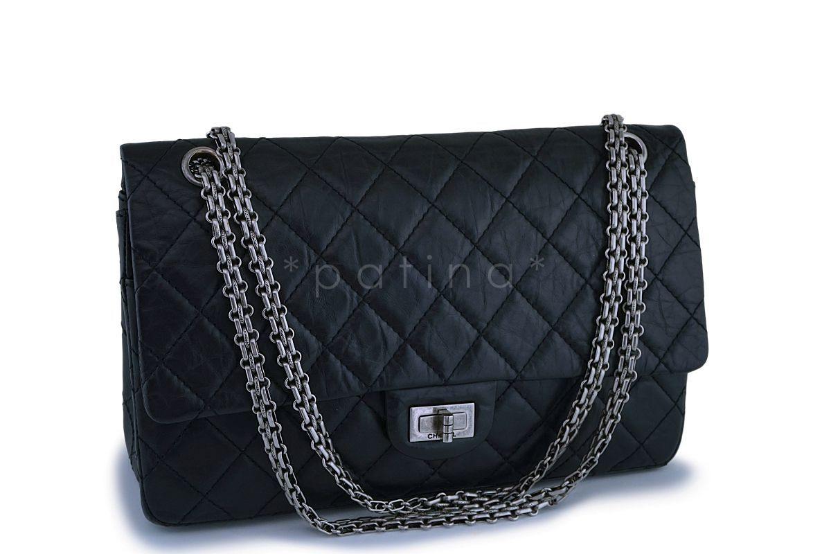 Chanel Black Medium 226 2.55 Reissue Classic Double Flap Bag RHW