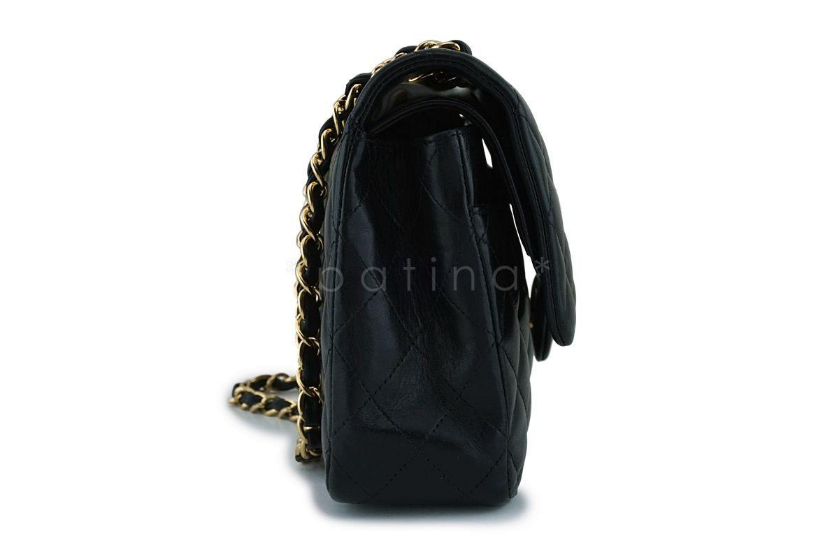 Chanel Black Lambskin Medium Classic Double Flap Bag GHW