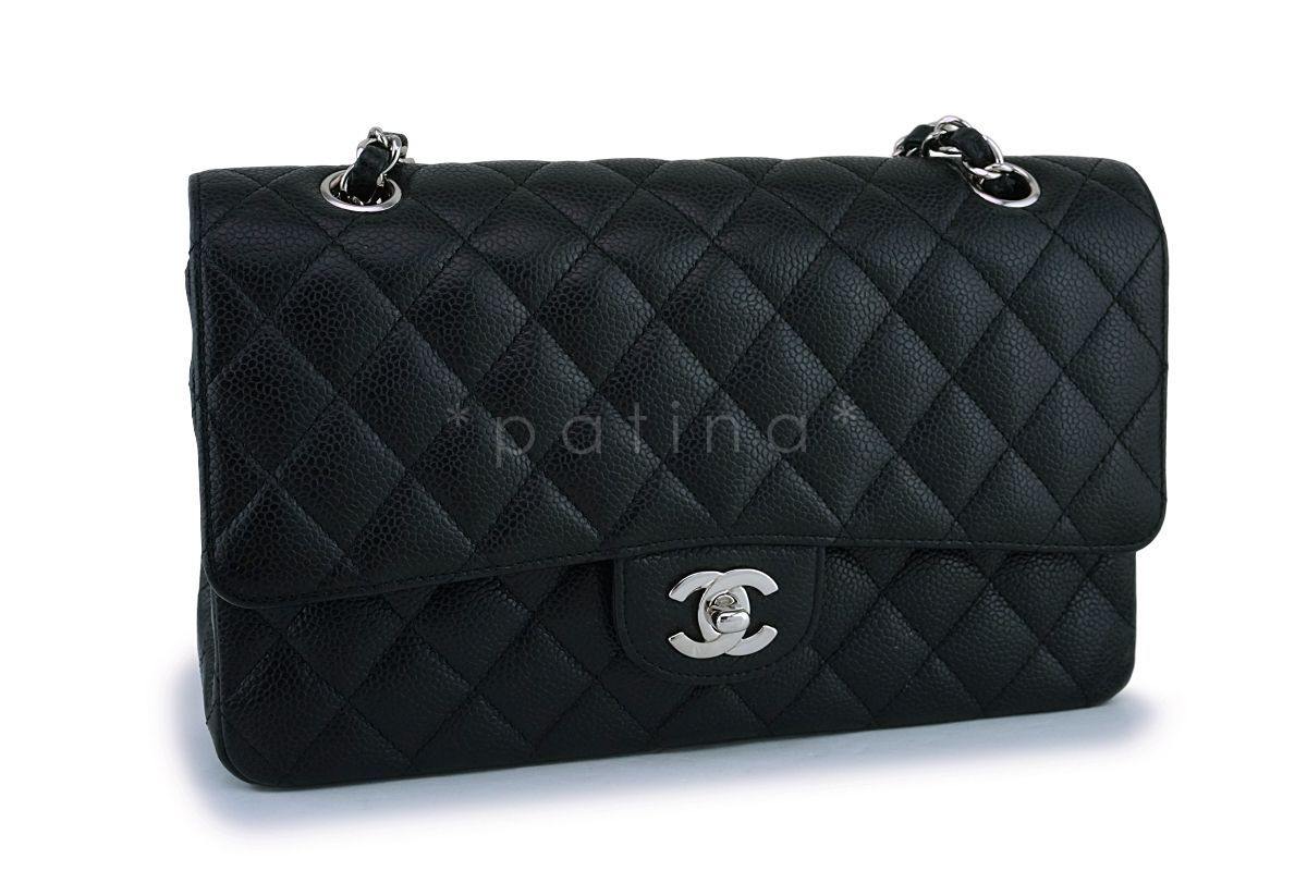 Chanel Black Caviar Medium Classic Double Flap Bag SHW
