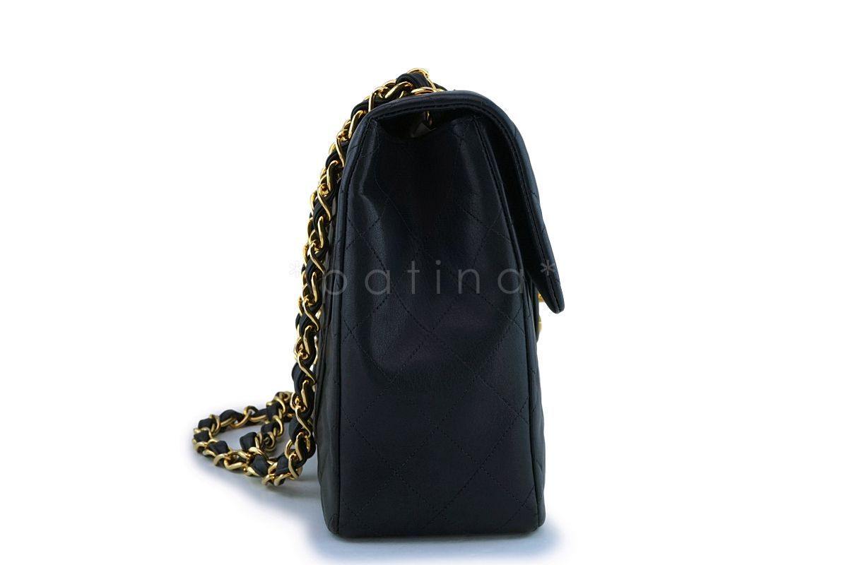 Chanel Black Vintage Lambskin Maxi "Jumbo XL" Classic Flap Bag 24k GHW