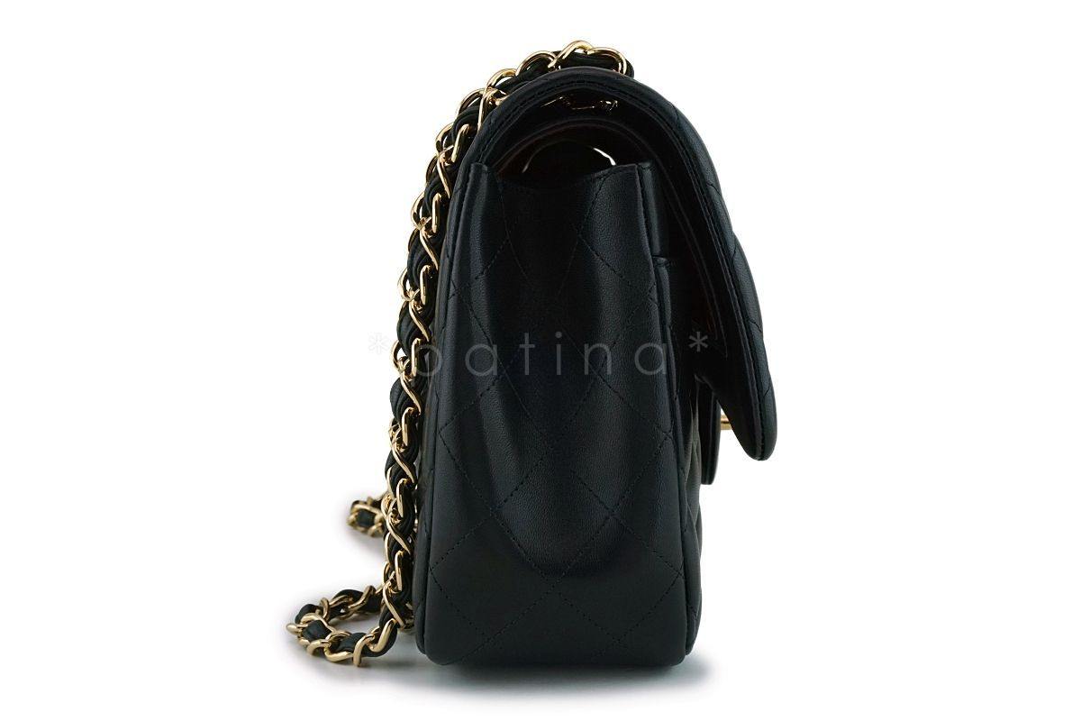 Chanel Black Lambskin Jumbo Classic Double Flap Bag GHW
