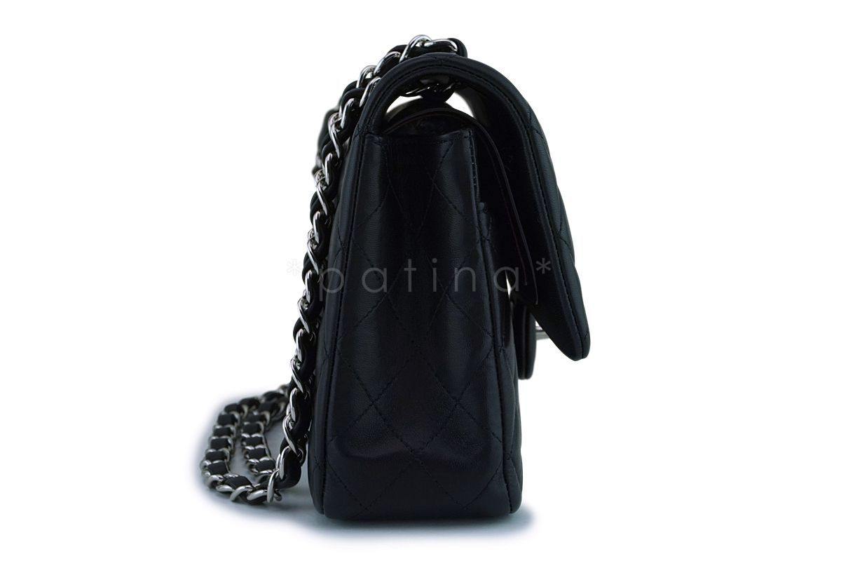 Chanel Black Lambskin Medium Classic Double Flap Bag SHW