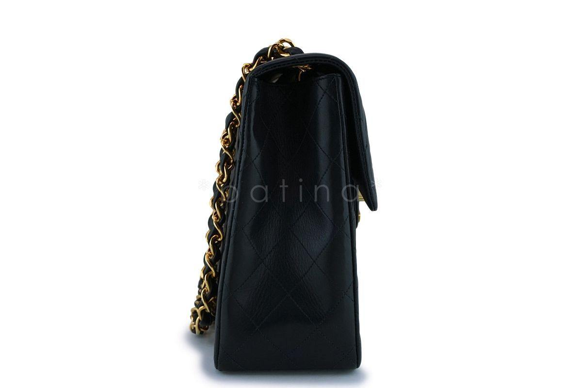 Chanel Black Vintage Lambskin Maxi "Jumbo XL" Classic Flap Bag 24k GHW