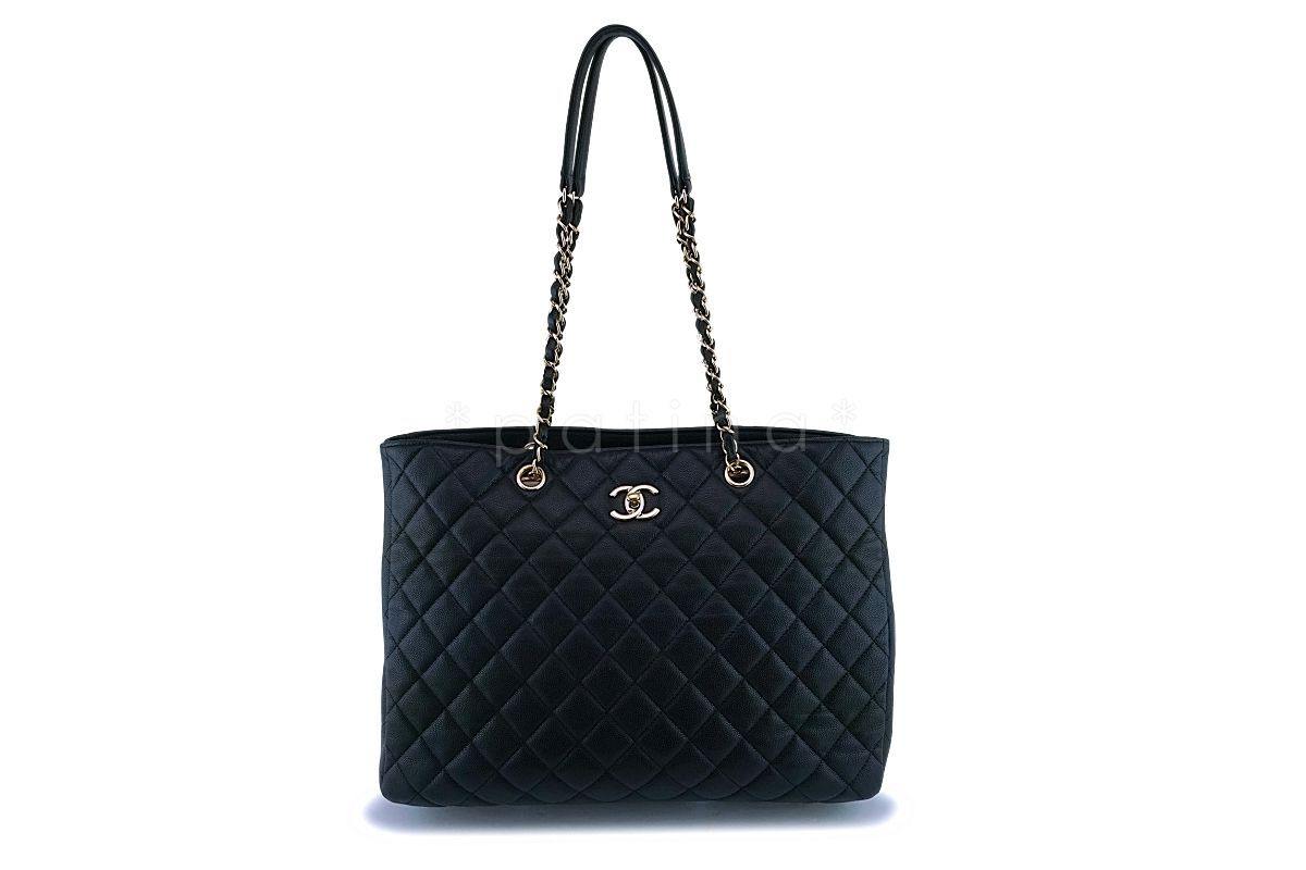 Chanel Black Caviar Timeless Classic Grand Shopper Tote Bag GHW