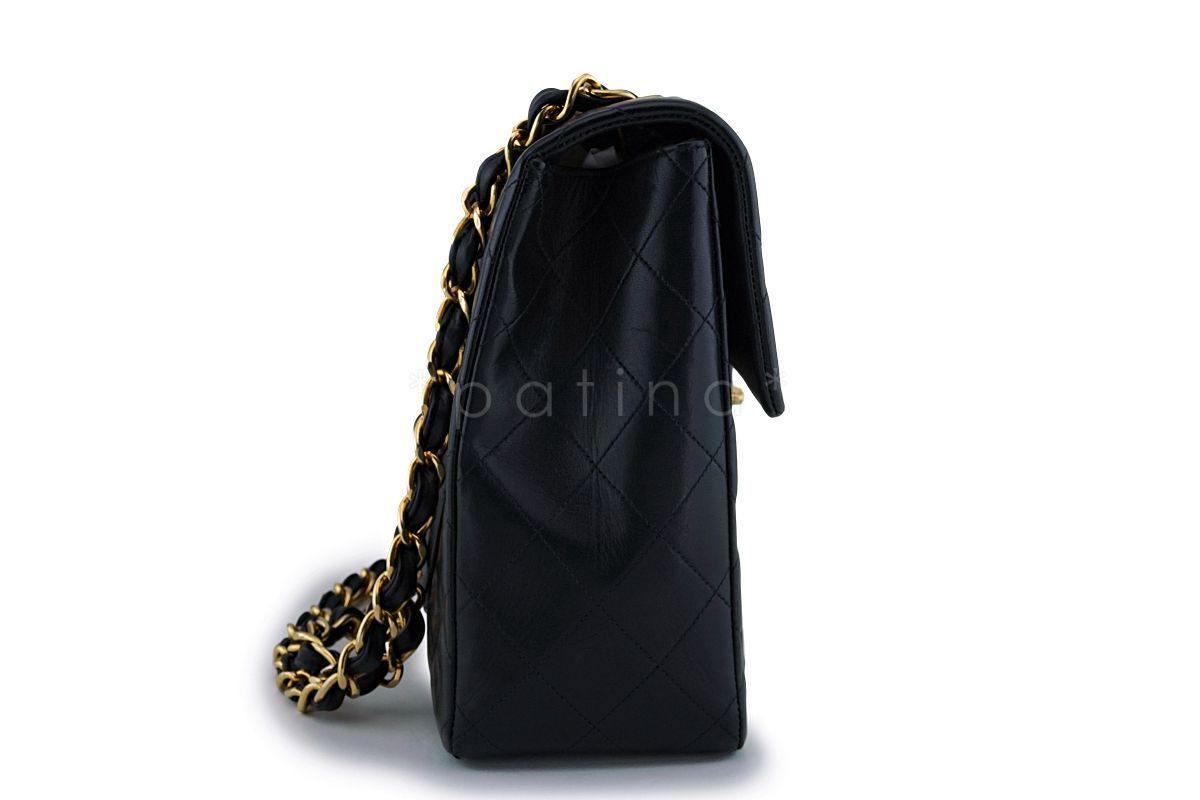 Chanel Black Lambskin Vintage Maxi Classic Flap Bag 24k GHW
