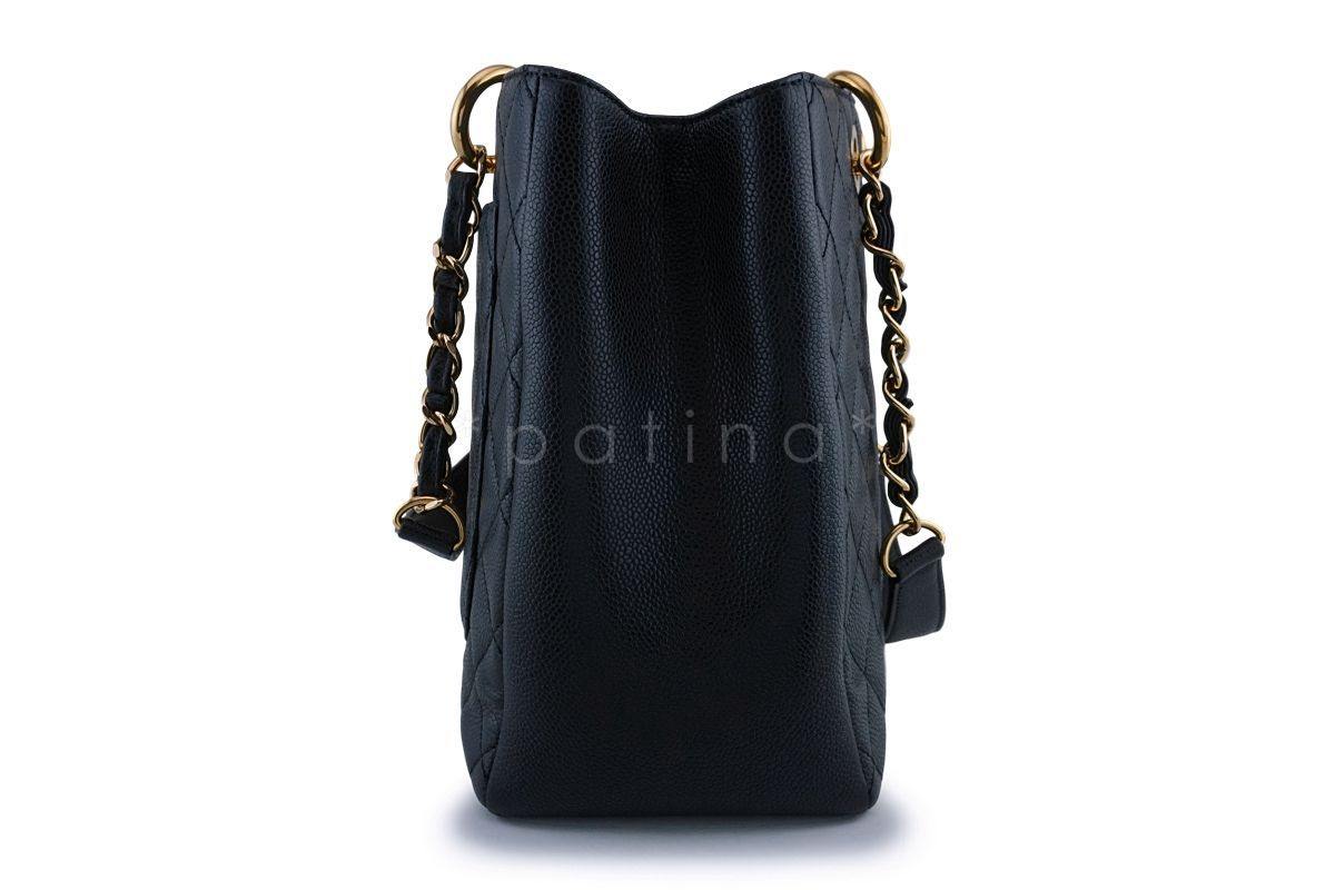 Chanel Black Caviar Classic Grand Shopper GST Tote Bag GHW