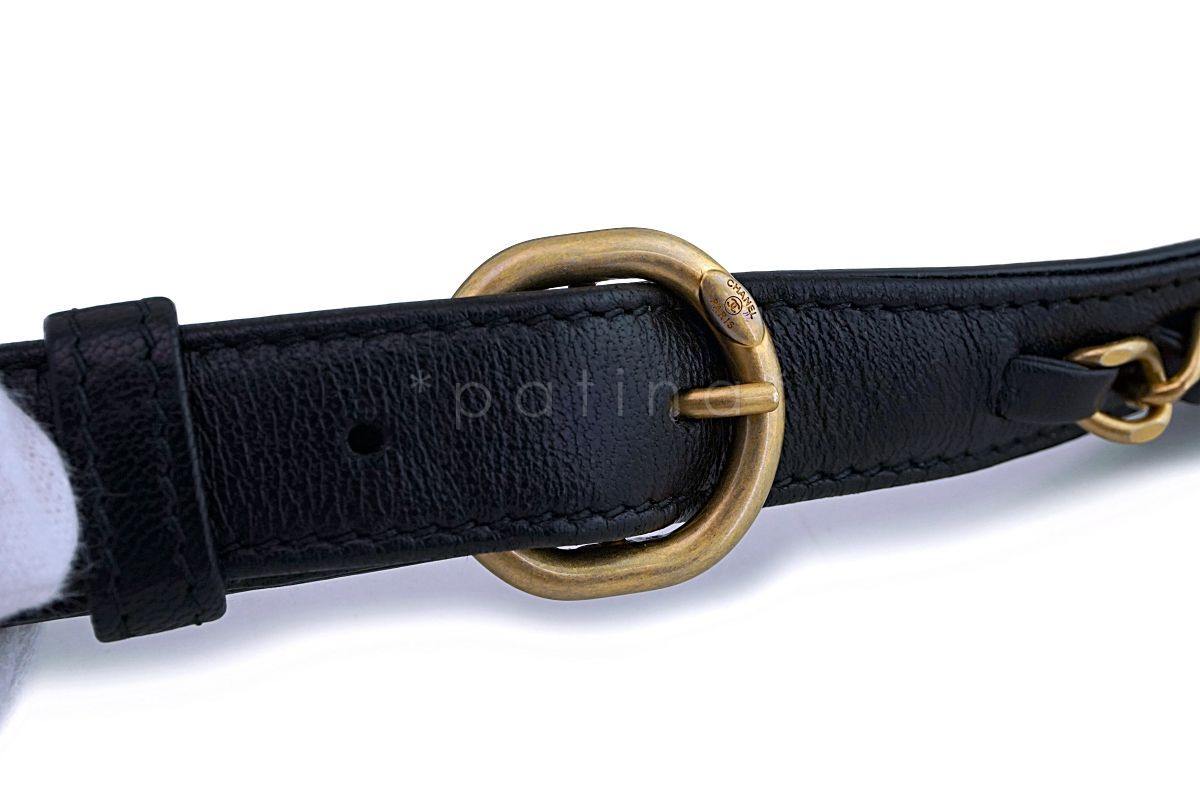 Chanel Black Quilted Infinity Woven Chain Waist Bag Fanny Pack GHW