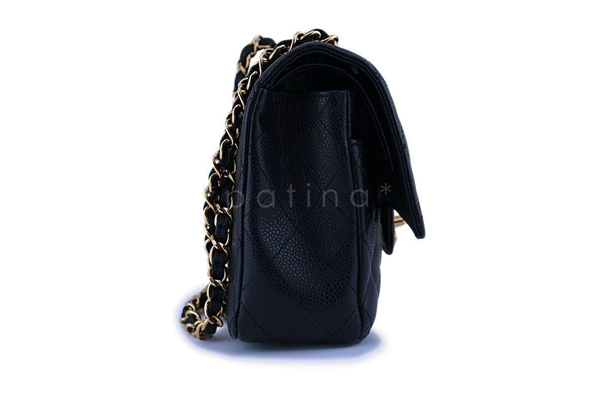 Chanel Black Caviar Medium Classic Double Flap Bag 24k GHW