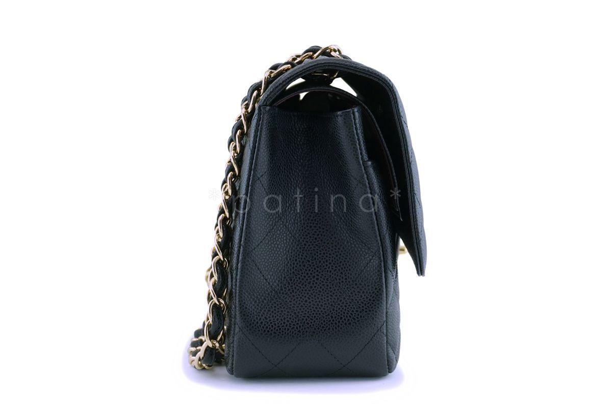 Chanel Black Caviar Jumbo Classic Double Flap Bag GHW