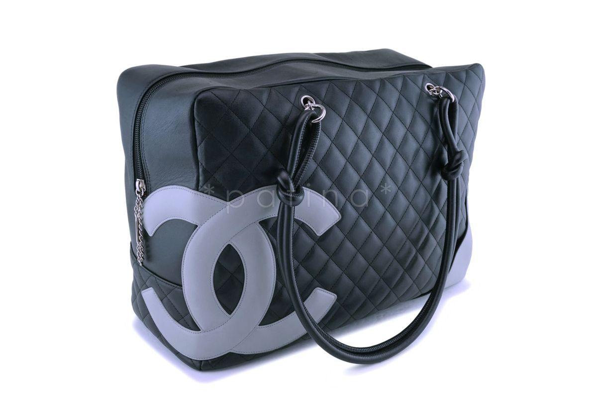 Chanel Black XL Large Cambon Bowler Tote Bag SHW