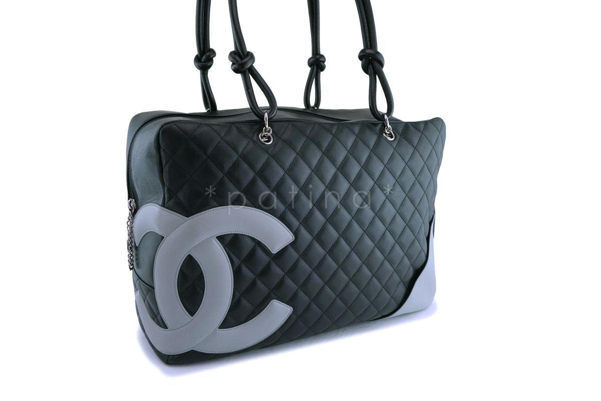 Chanel Black XL Large Cambon Bowler Tote Bag SHW