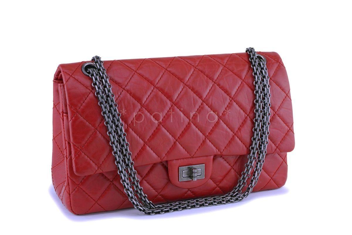 Chanel Red Aged Calfskin Reissue Medium 226 2.55 Flap Bag RHW