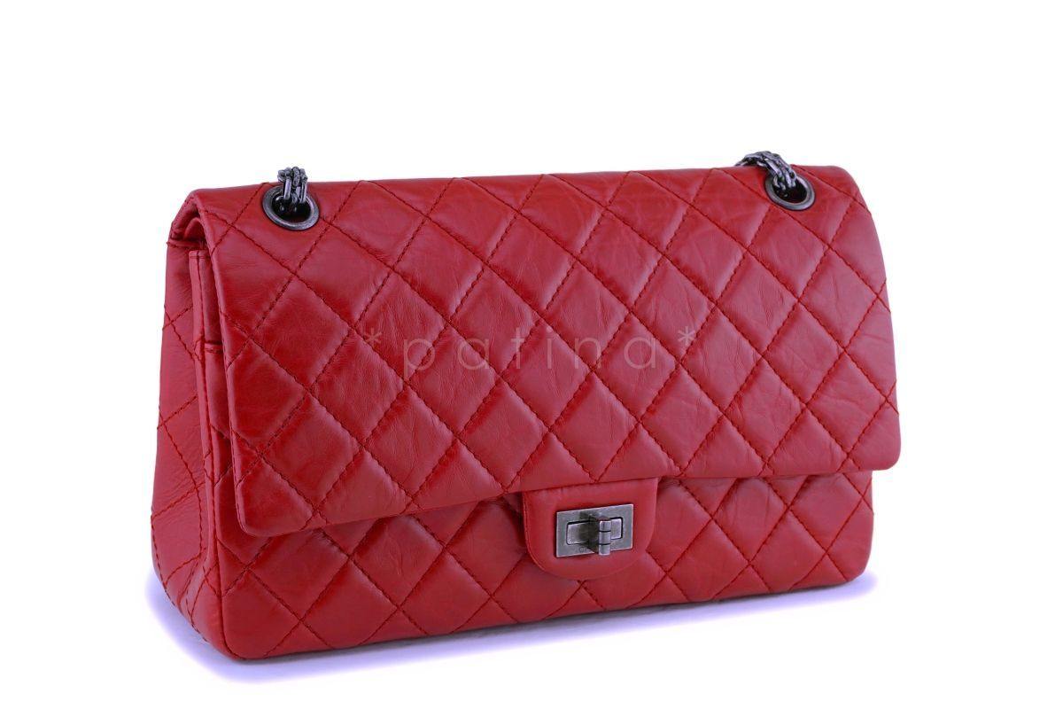 Chanel Red Aged Calfskin Reissue Medium 226 2.55 Flap Bag RHW