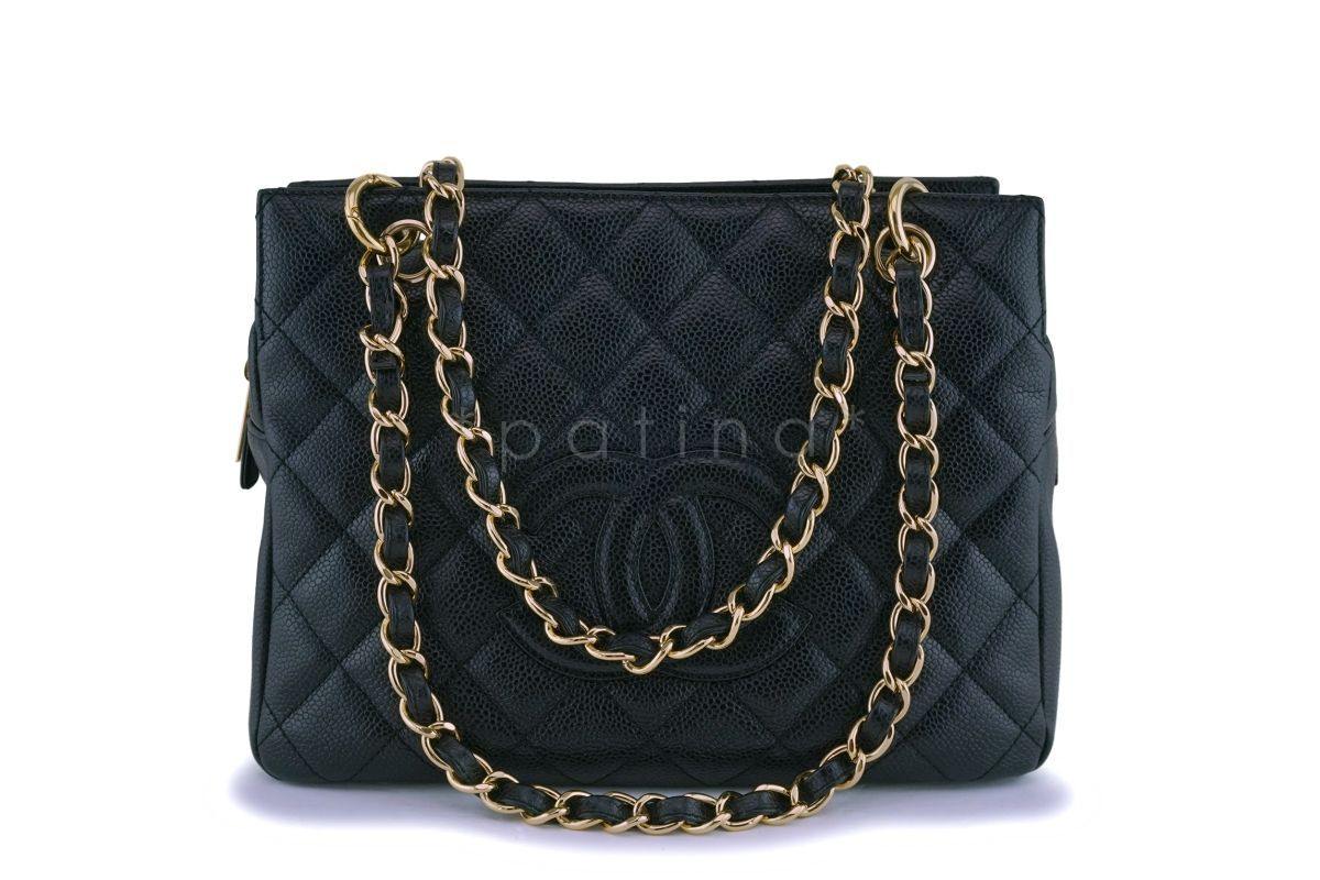 Chanel Black Caviar Petite Timeless Tote PTT Bag GHW