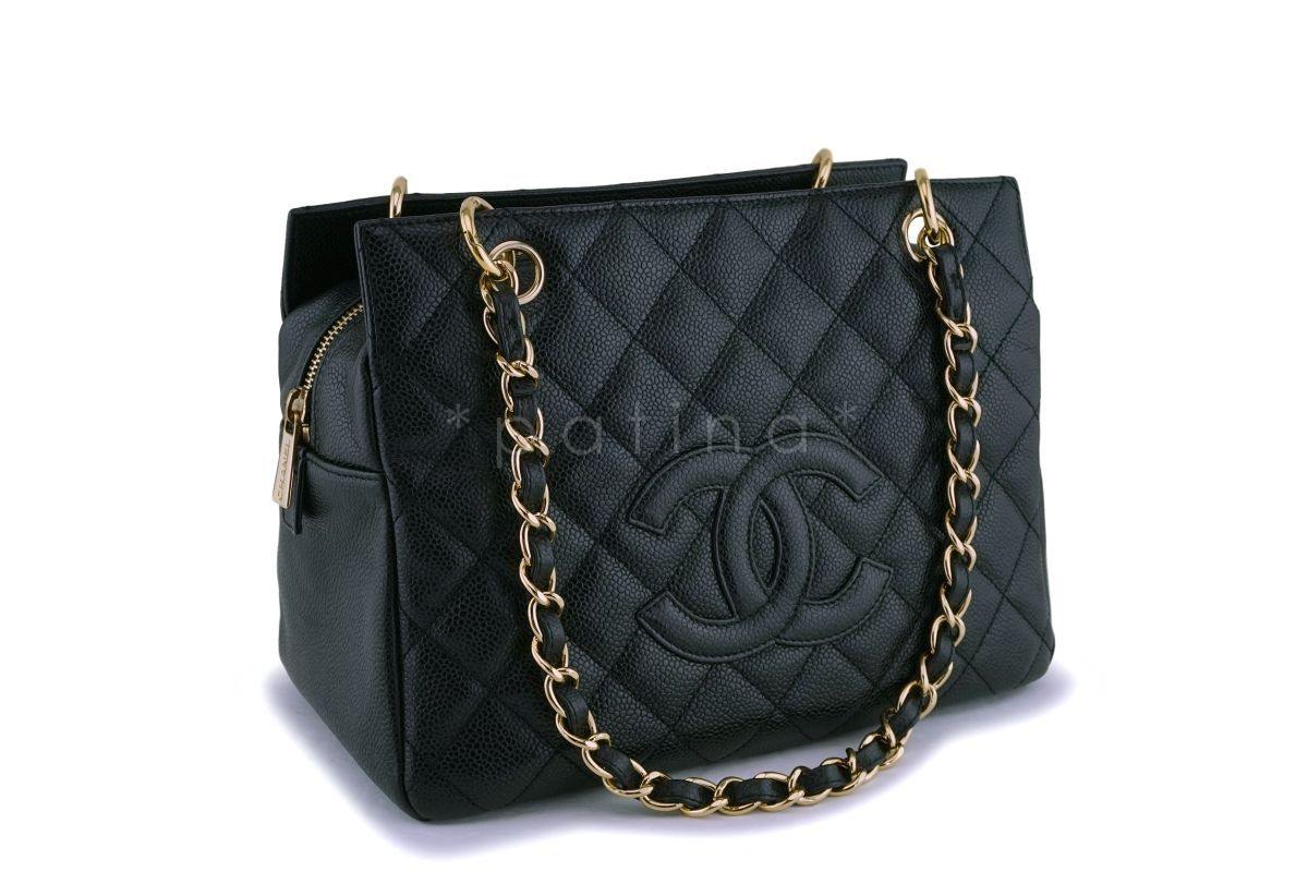 Chanel Black Caviar Petite Timeless Tote PTT Bag GHW