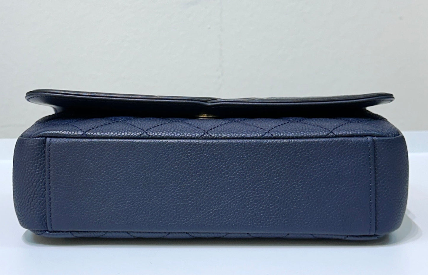 Chanel Caviar Quilted Small CC Filigree Flap Navy Black