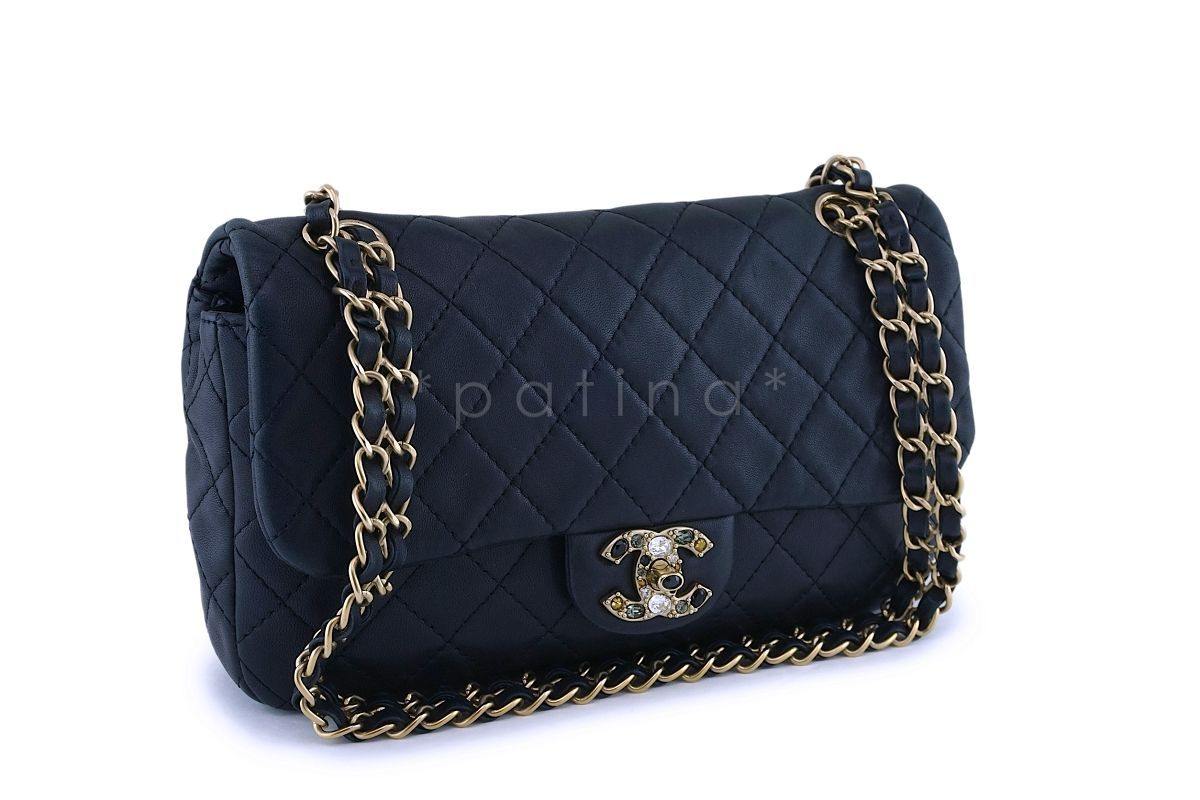 Chanel Precious Jewel Limited Black Classic Flap Bag